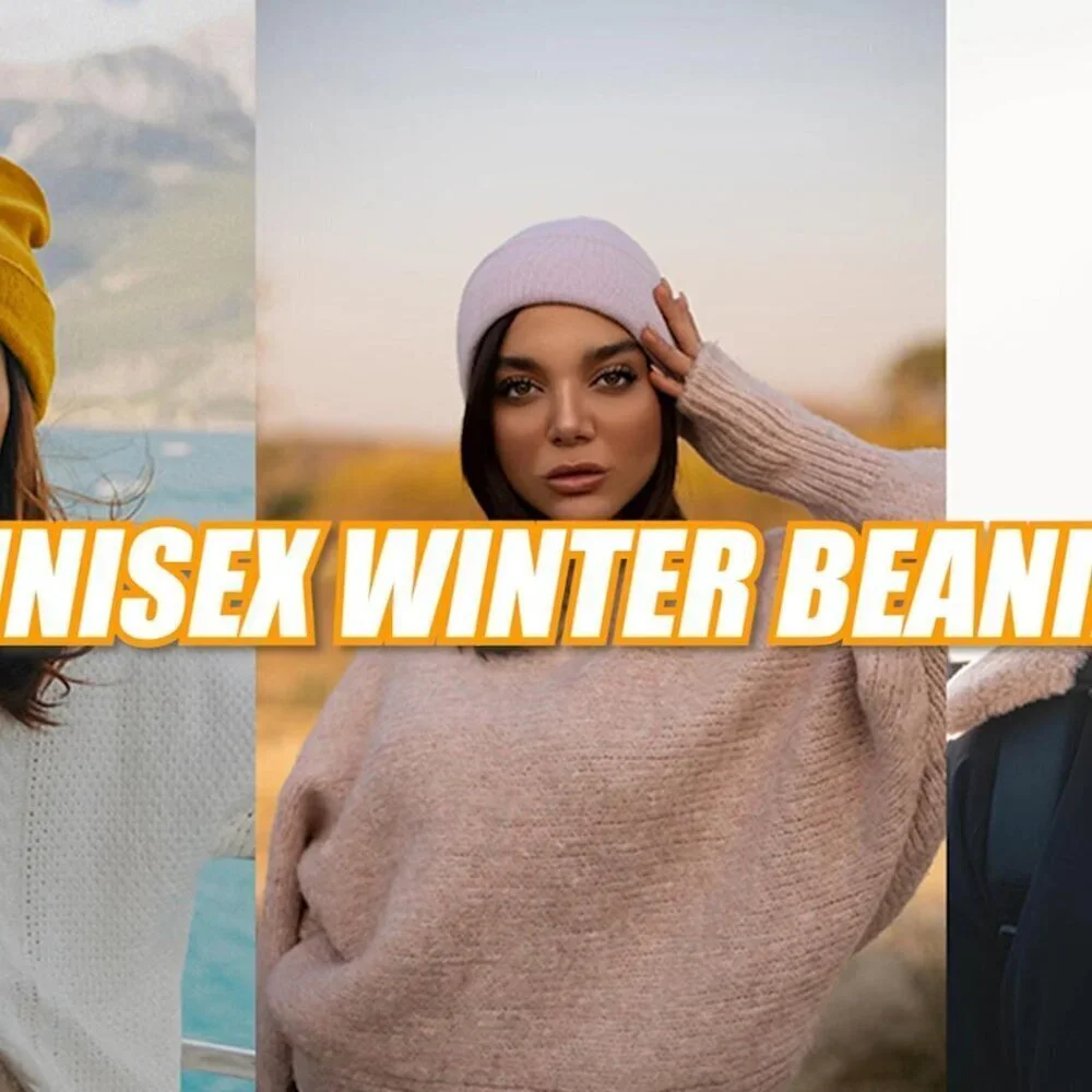 Unisex Knit Cuff Beanie Slouchy Skull Cap Warm Winter Hat Minimal Chic